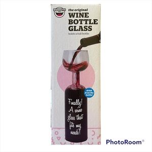 Big Mouth the original Wine Bottle Glass cup holds full bottle wine glass